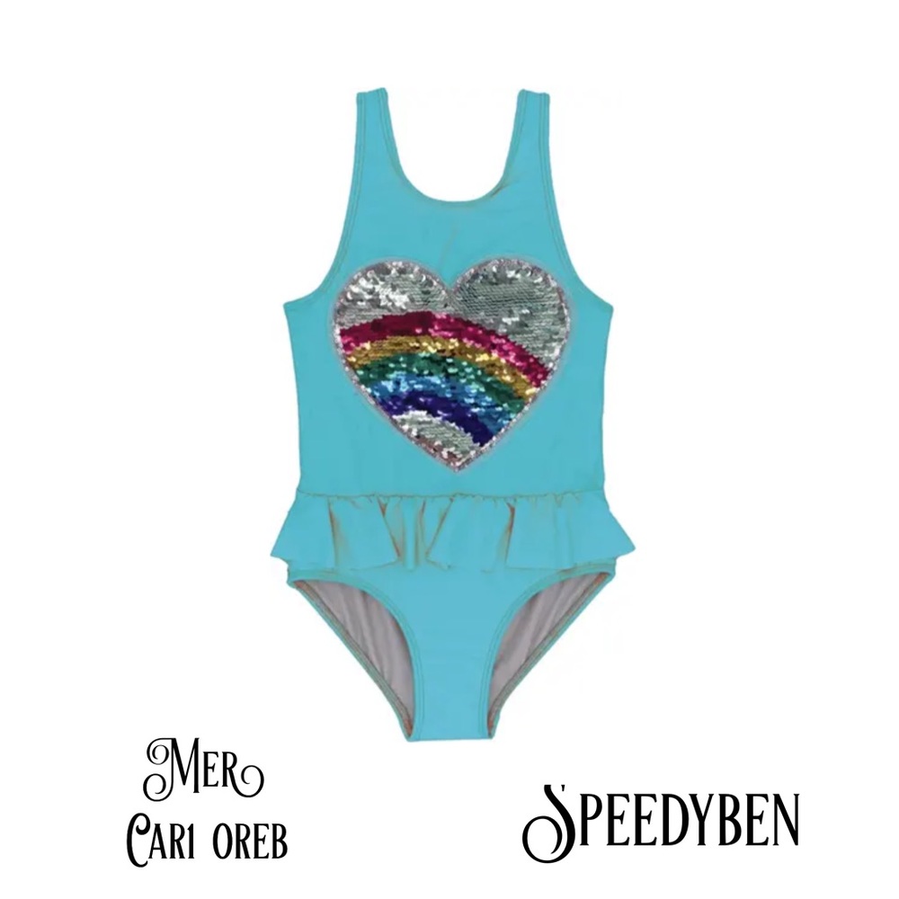 Beach Lingo Sequin One-Piece Swimsuit 2T NEW